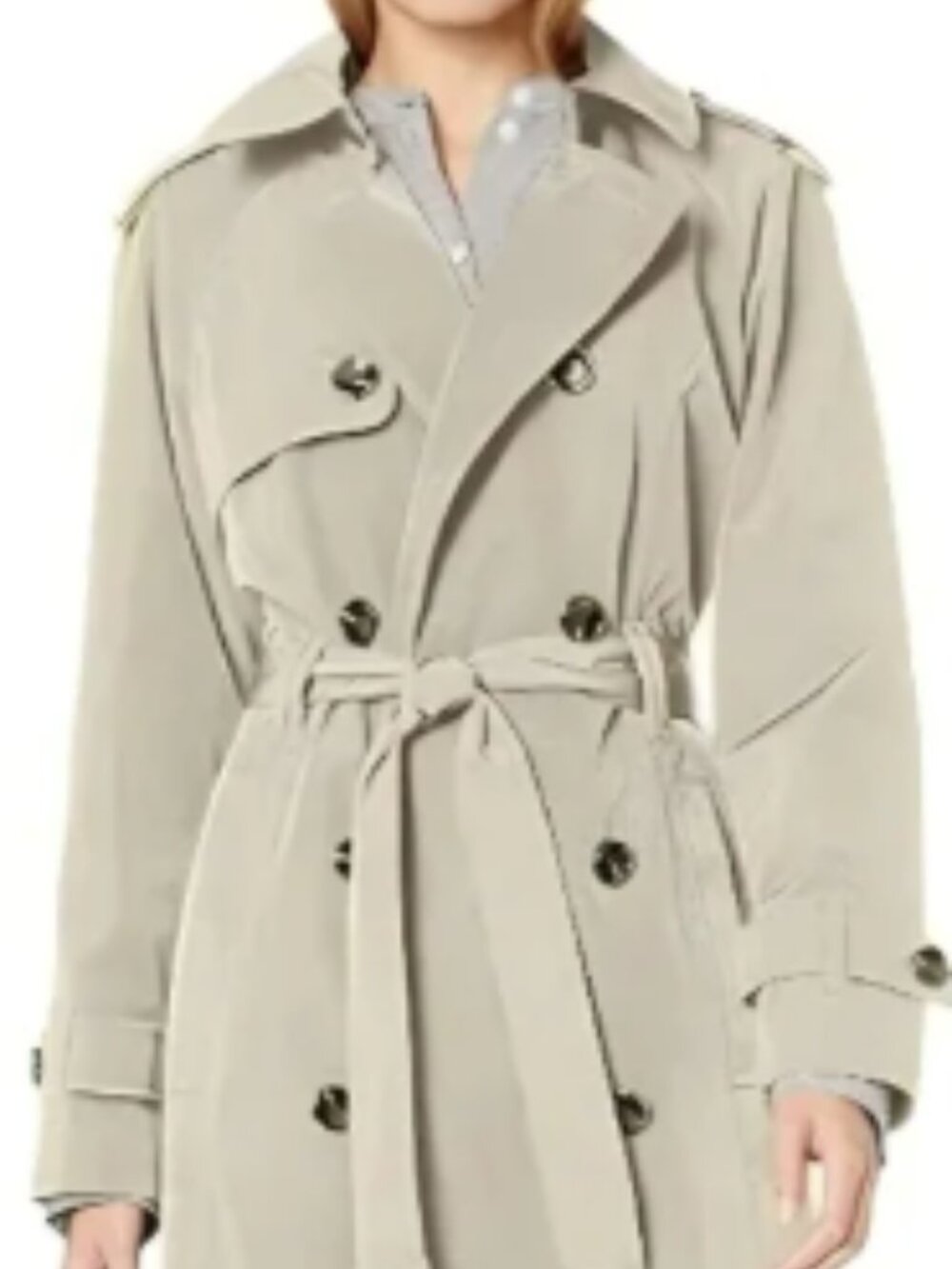 London Fog Trench Coat, Stone, Size 1X, NwT